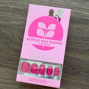 Exclusive with love, Genie Red Aspen Pink Acrylic Nail Dashes